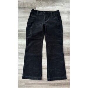 Eddie Bauer Black Corduroy Boot Cut Straight Pants Size 10